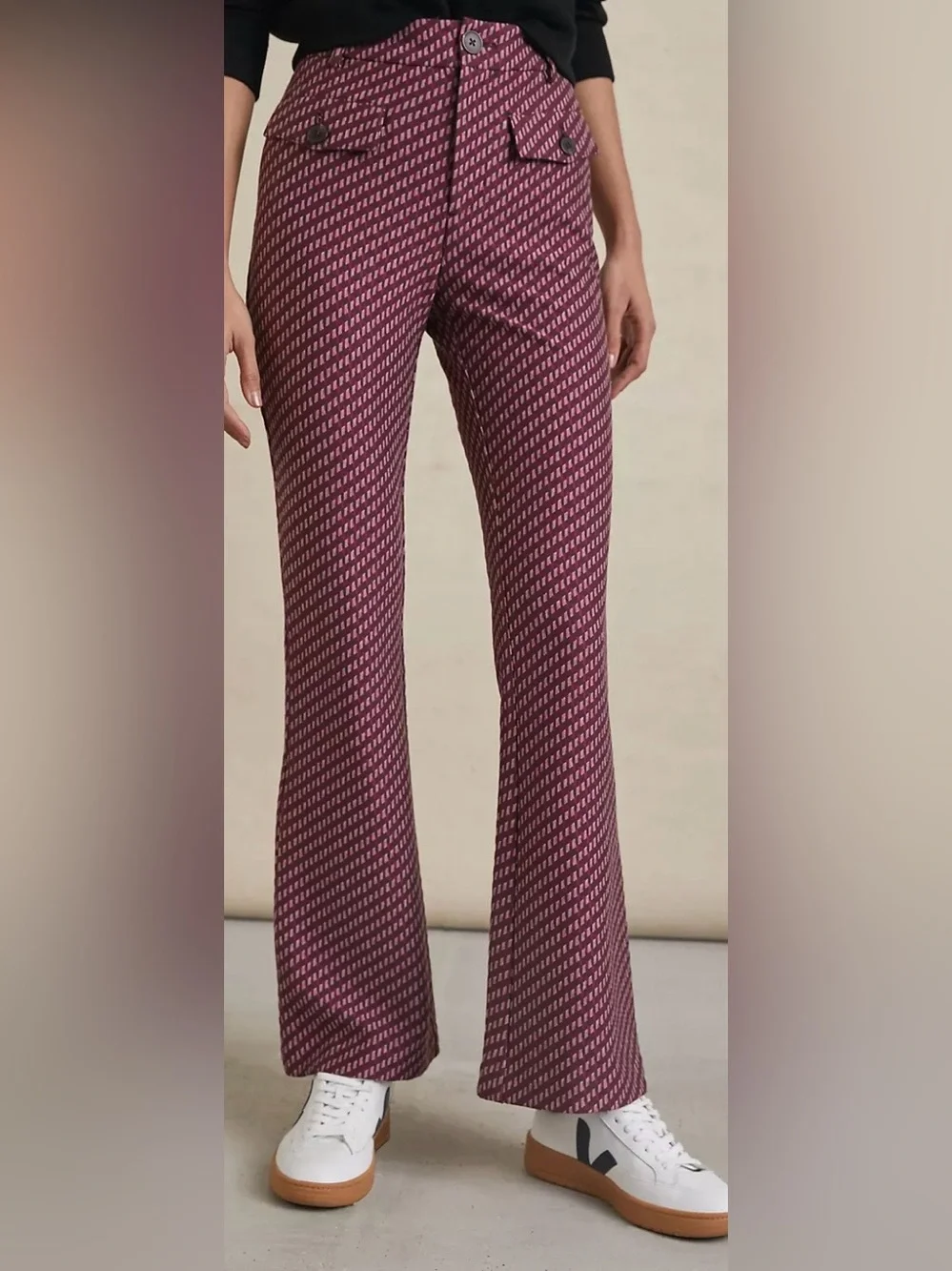Anthropologie The Essential Slim Flared Pants size US 2